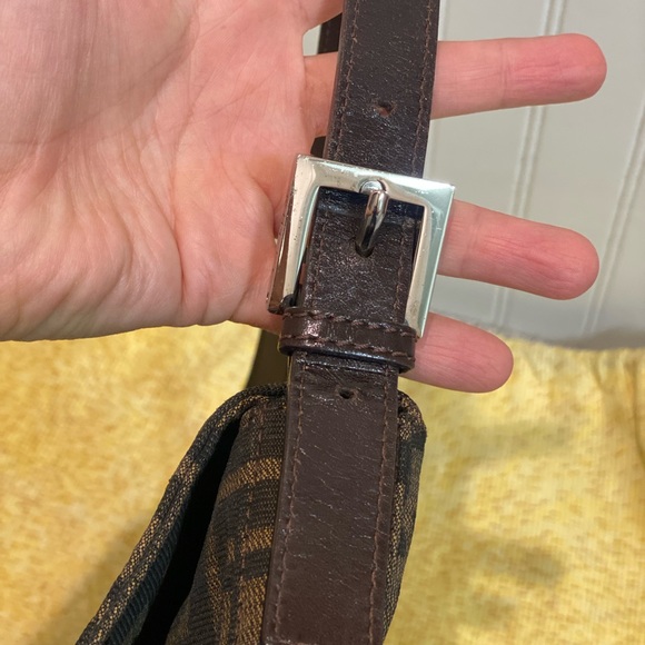 Authentic Fendi Zucca FF Baguette Shoulder Handbag Purse & Dust Bag Pre-owned - Picture 7 of 14